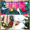 Birds for Christmas Tree Feathered Birds Spring Floral Arrangement Art Craft Fake Realistic Bird Ornaments Easter Tree Ornament(Fresh Color,Cardinal)